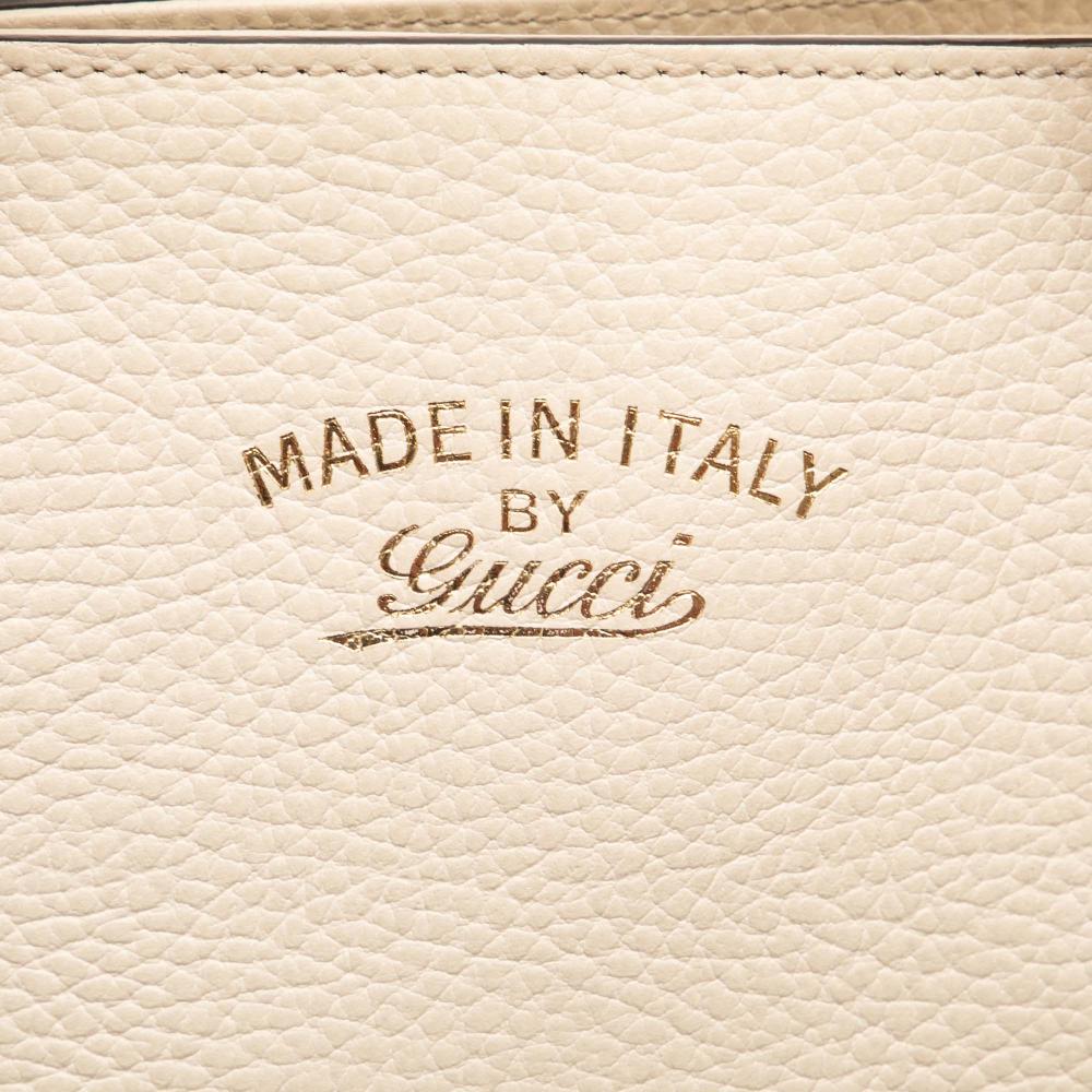 Gucci AB Gucci White Off White Calf Leather Mini Swing Satchel Italy