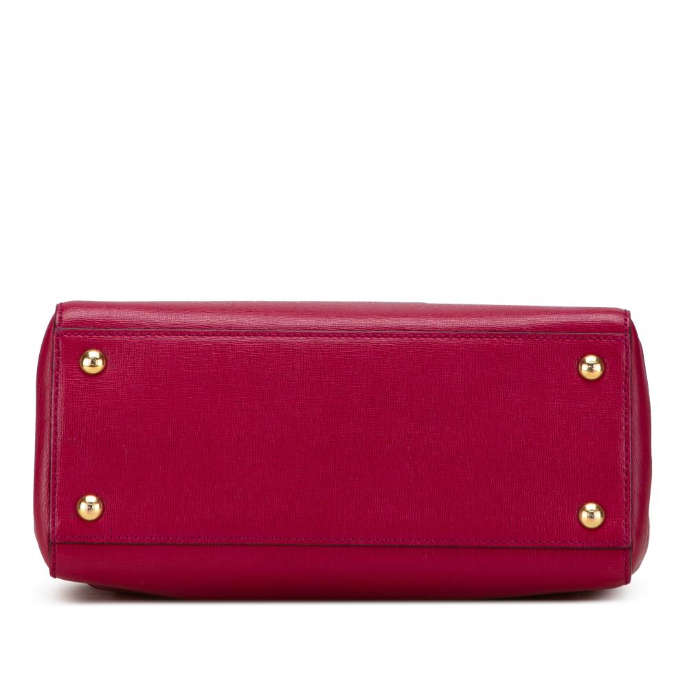 Fendi B Fendi Pink Dark Pink Calf Leather Petit 2Jours Italy