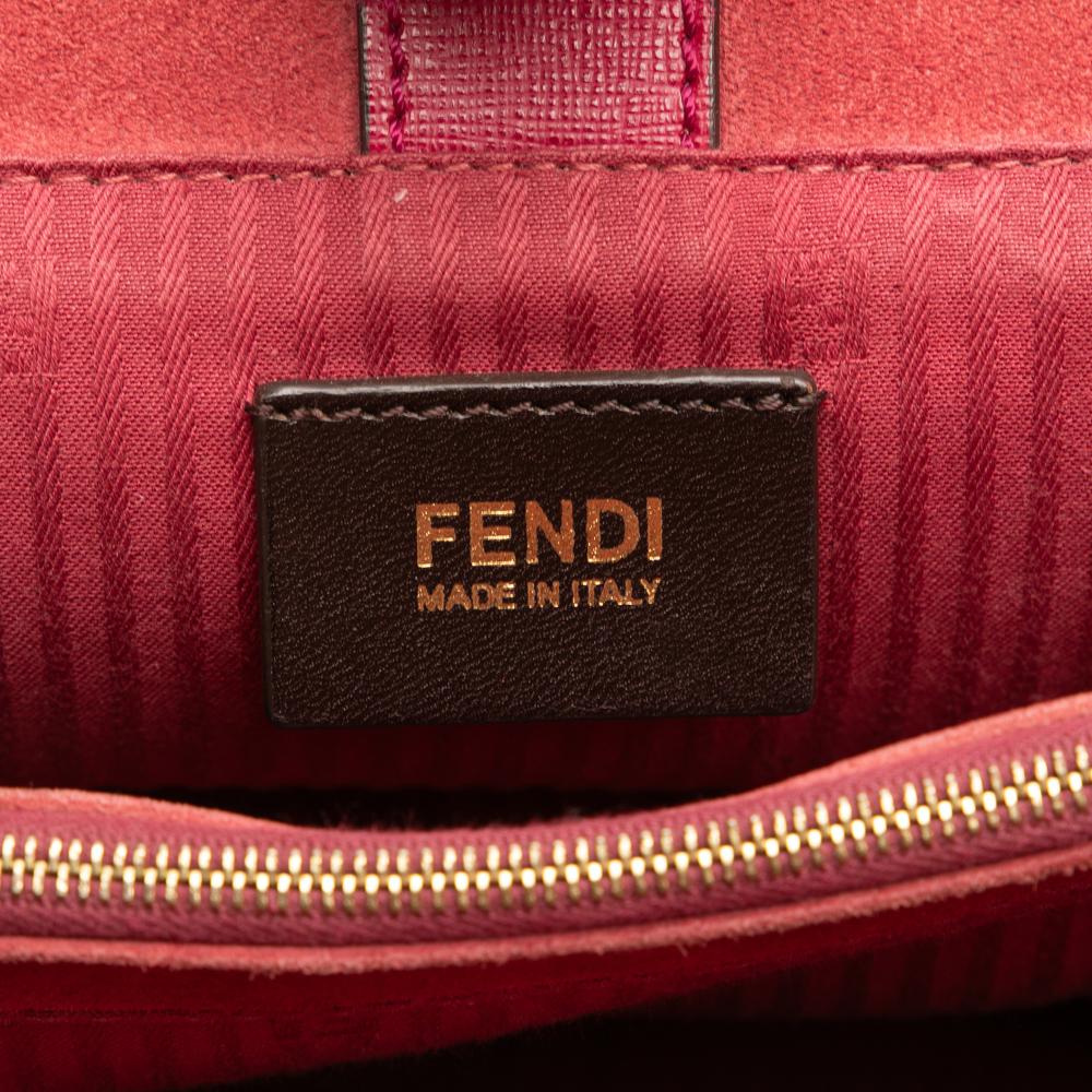 Fendi B Fendi Pink Dark Pink Calf Leather Petit 2Jours Italy