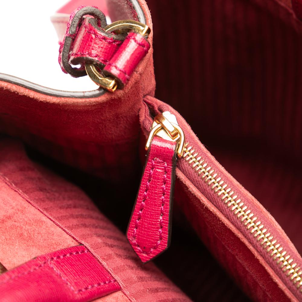 Fendi B Fendi Pink Dark Pink Calf Leather Petit 2Jours Italy