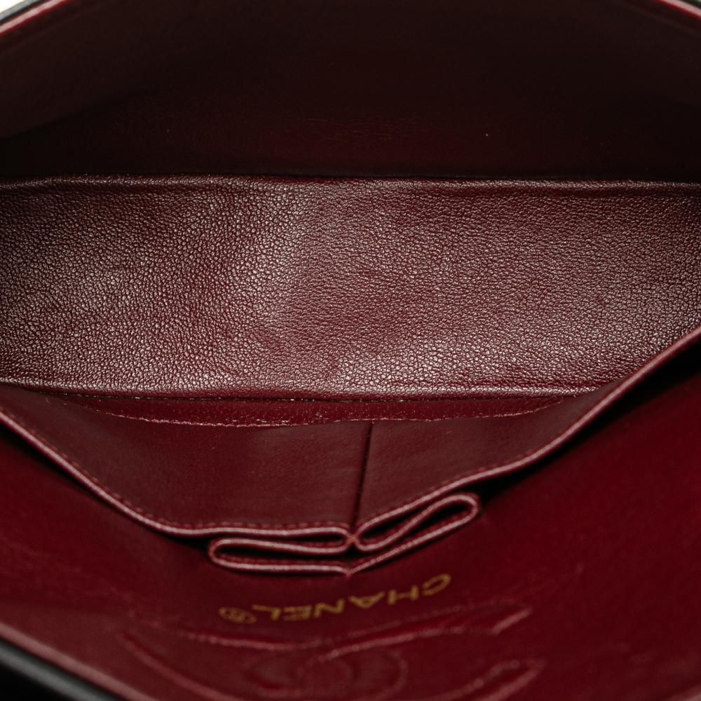 Chanel B Chanel Black Lambskin Leather Leather Small Classic Lambskin Double Flap France