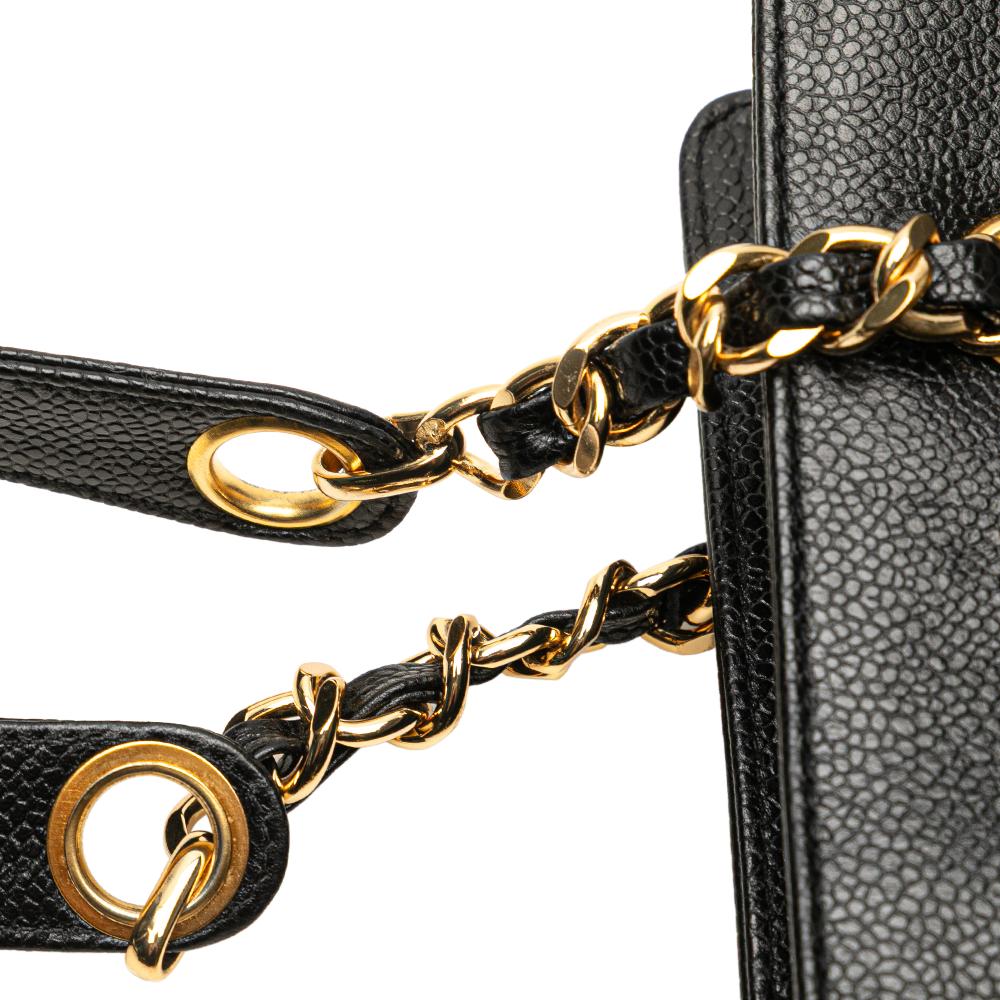 Chanel B Chanel Black Caviar Leather Leather Triple CC Caviar Tote Italy