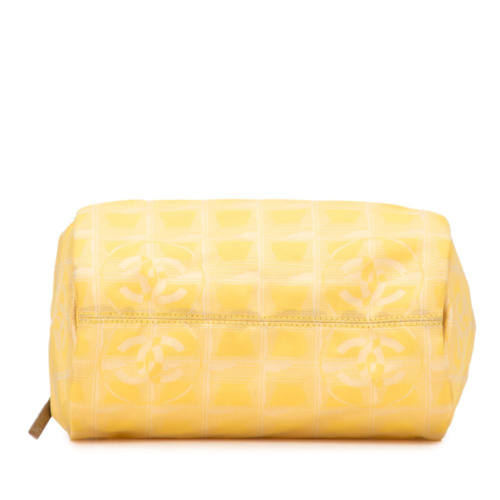 Chanel B Chanel Yellow Mustard Nylon Fabric New Travel Line Barrel Shoulder Bag Italy