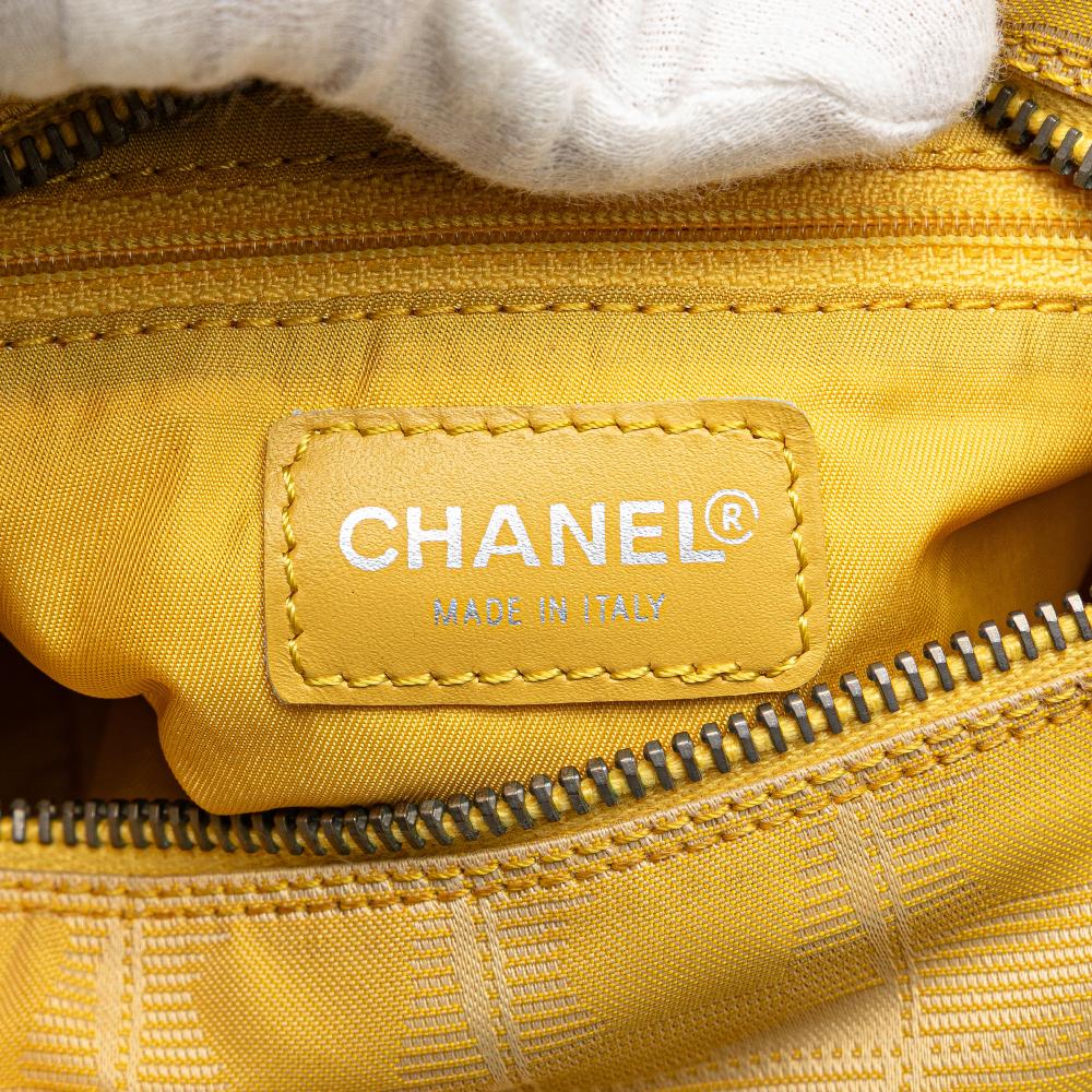 Chanel B Chanel Yellow Mustard Nylon Fabric New Travel Line Barrel Shoulder Bag Italy