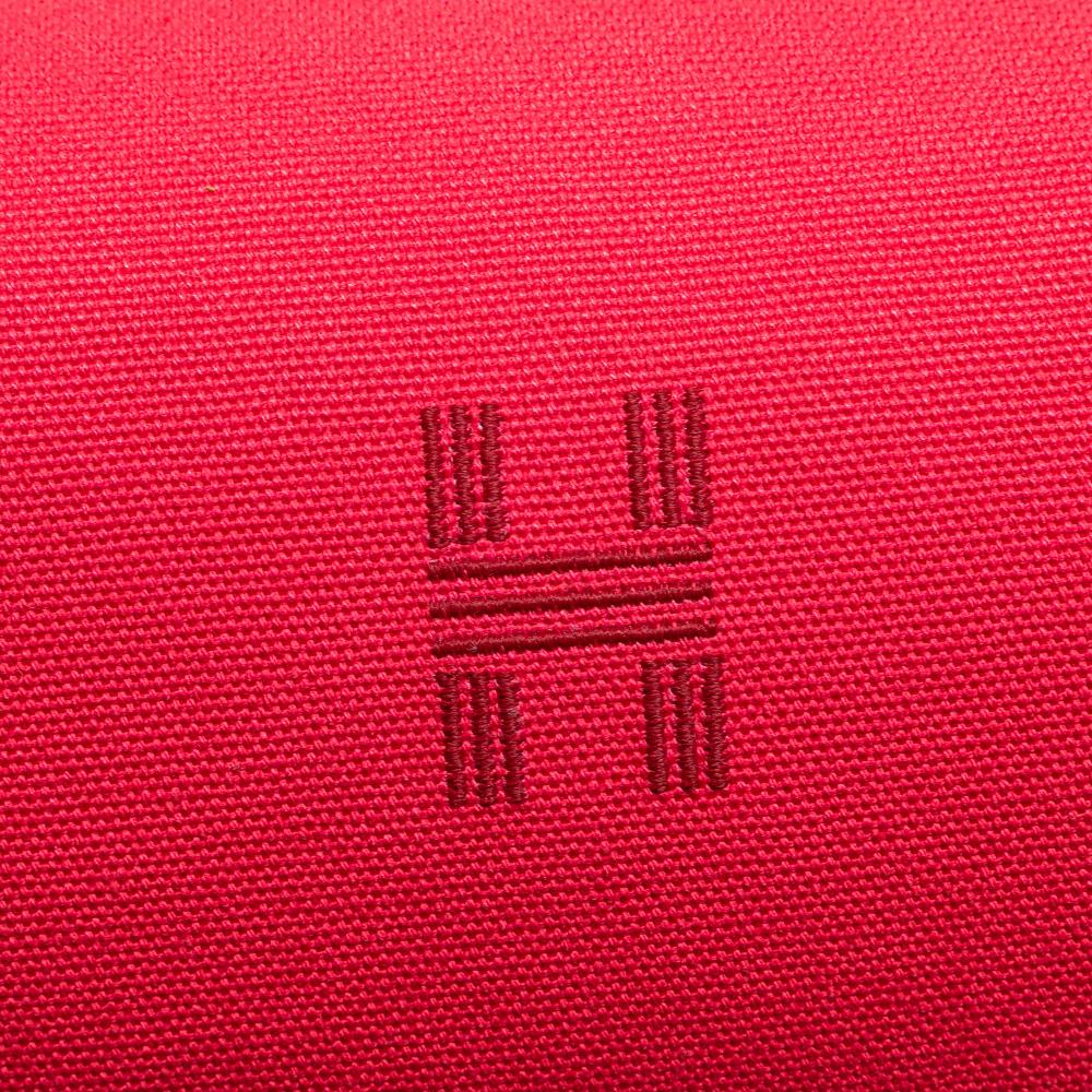 Hermès AB Hermès Pink Dark Pink with Red Dark Red Canvas Fabric Small Toile Bride A Brac Case France