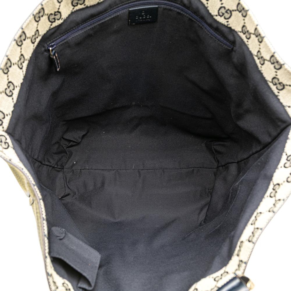 Gucci B Gucci Blue Navy Calf Leather skin Abbey D Ring Tote Italy