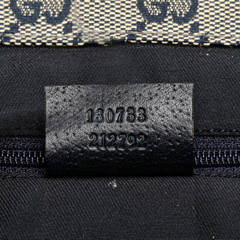 Gucci B Gucci Blue Navy Calf Leather skin Abbey D Ring Tote Italy