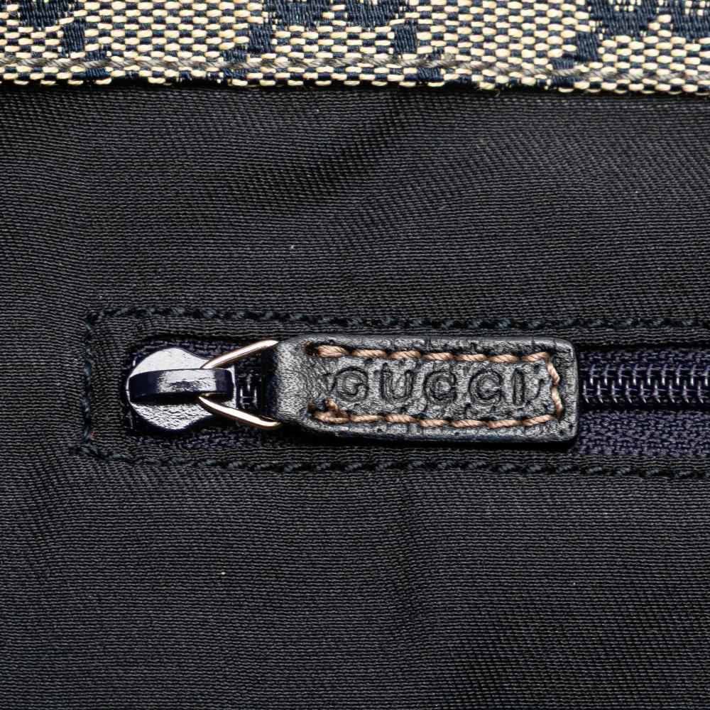 Gucci B Gucci Blue Navy Calf Leather skin Abbey D Ring Tote Italy