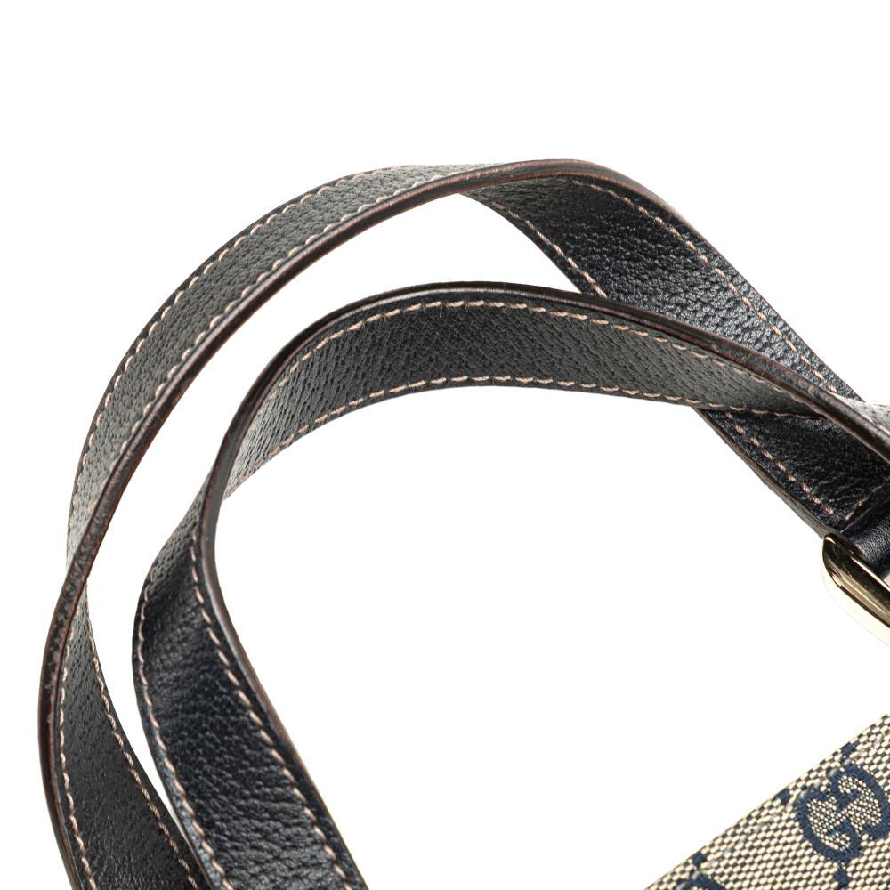 Gucci B Gucci Blue Navy Calf Leather skin Abbey D Ring Tote Italy