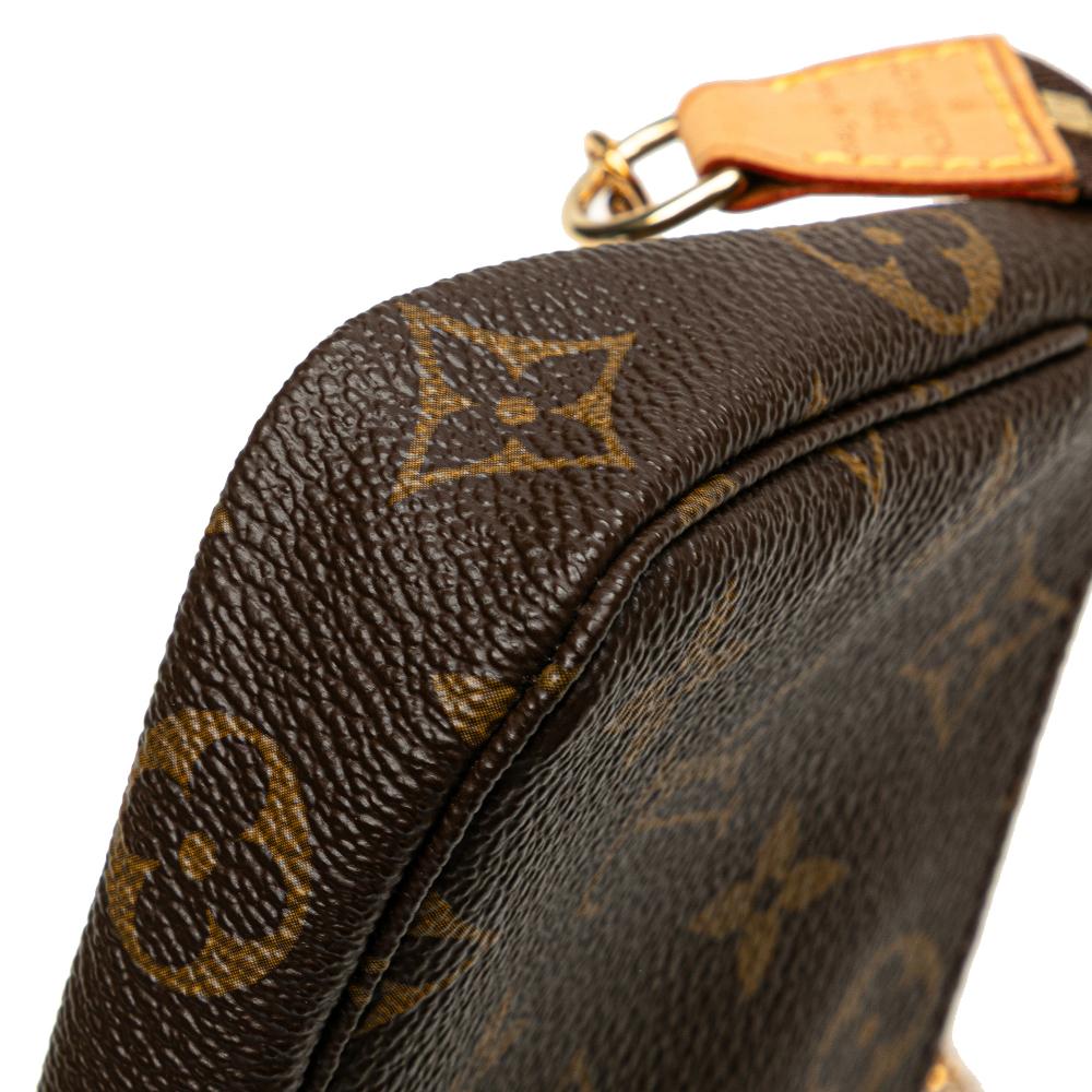 Louis Vuitton AB Louis Vuitton Brown Monogram Canvas Fabric Monogram Mini Pochette Accessoires France