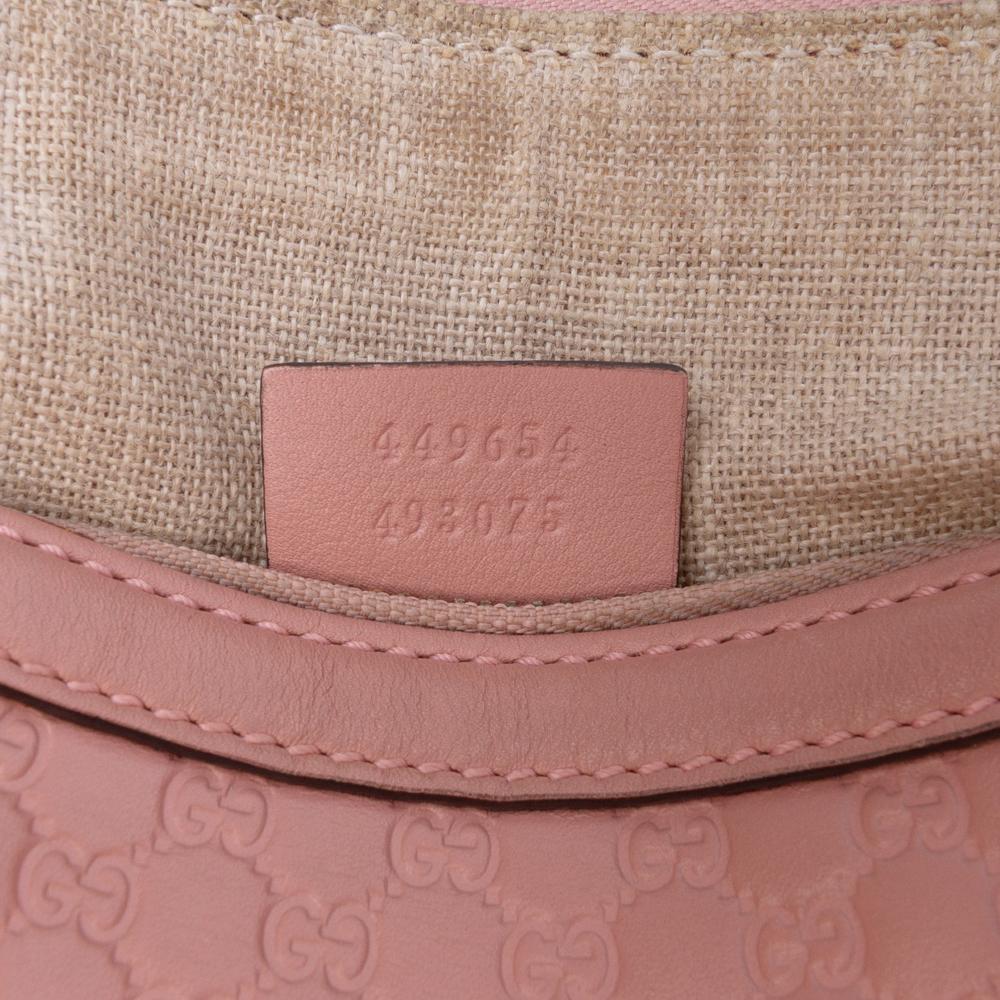 Gucci B Gucci Pink Calf Leather Mini Microguccissima Dome Satchel Italy