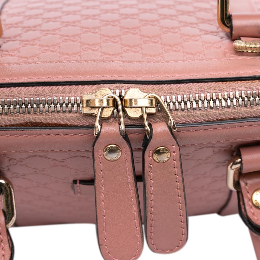 Gucci B Gucci Pink Calf Leather Mini Microguccissima Dome Satchel Italy