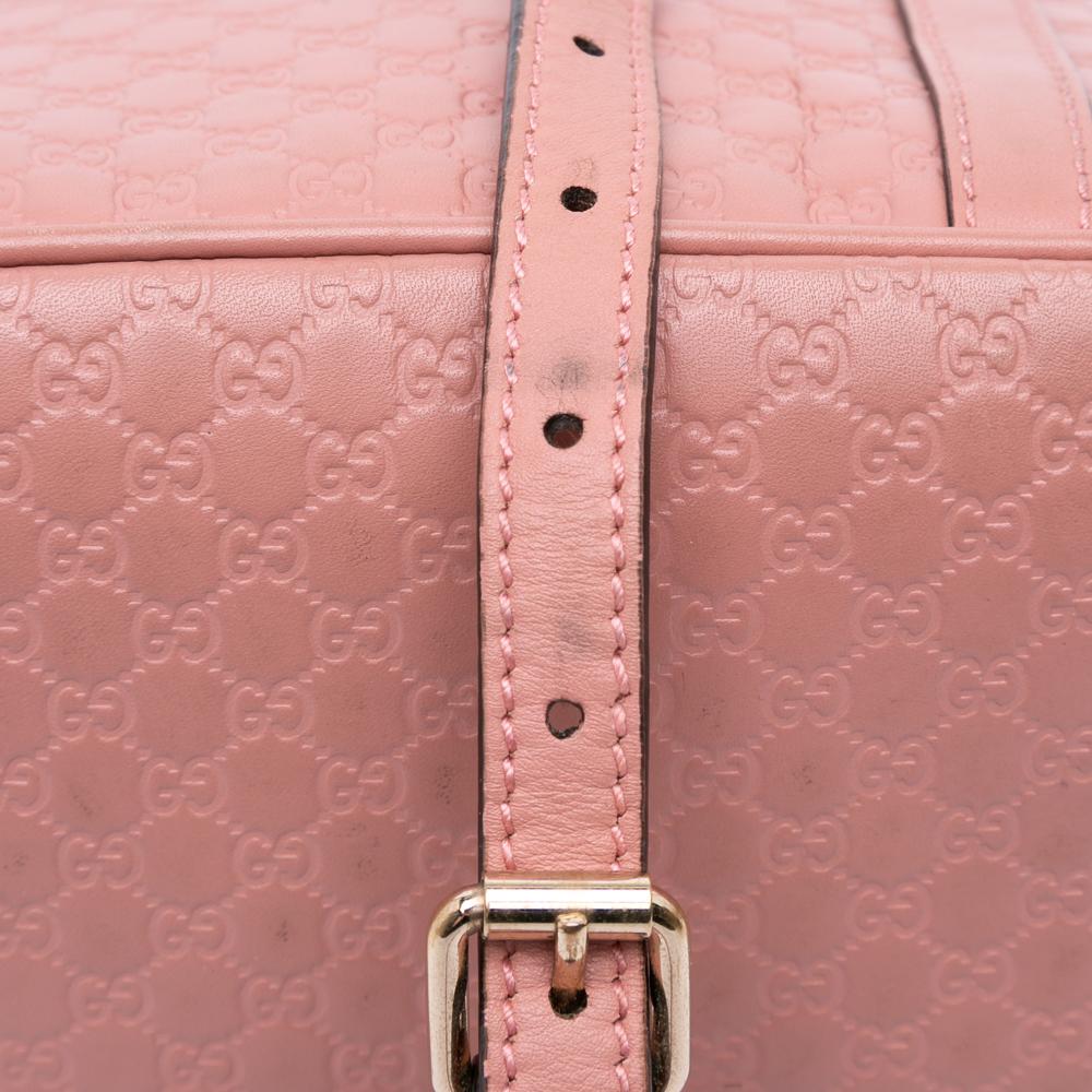 Gucci B Gucci Pink Calf Leather Mini Microguccissima Dome Satchel Italy