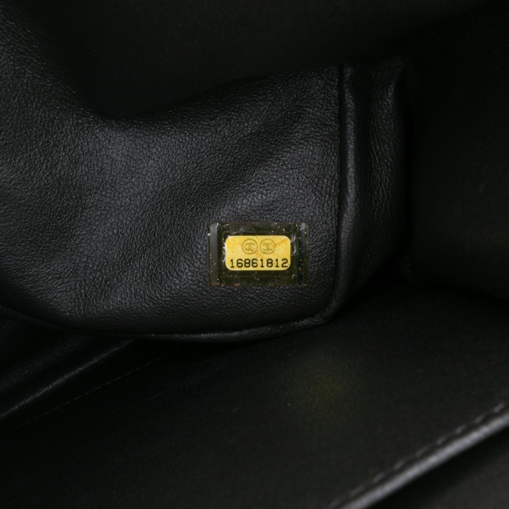 Chanel AB Chanel Gray Dark Gray Lambskin Leather Leather Jumbo Classic Lambskin Double Flap Italy