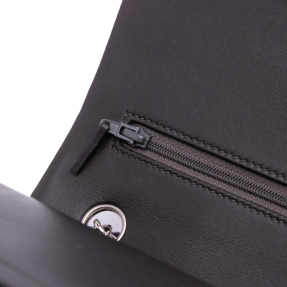 Chanel AB Chanel Gray Dark Gray Lambskin Leather Leather Jumbo Classic Lambskin Double Flap Italy