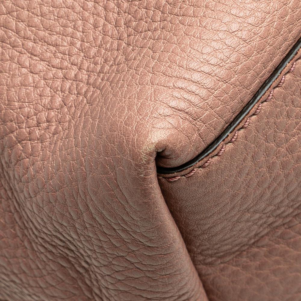 Gucci B Gucci Pink Calf Leather Medium Soho Chain Tote Italy