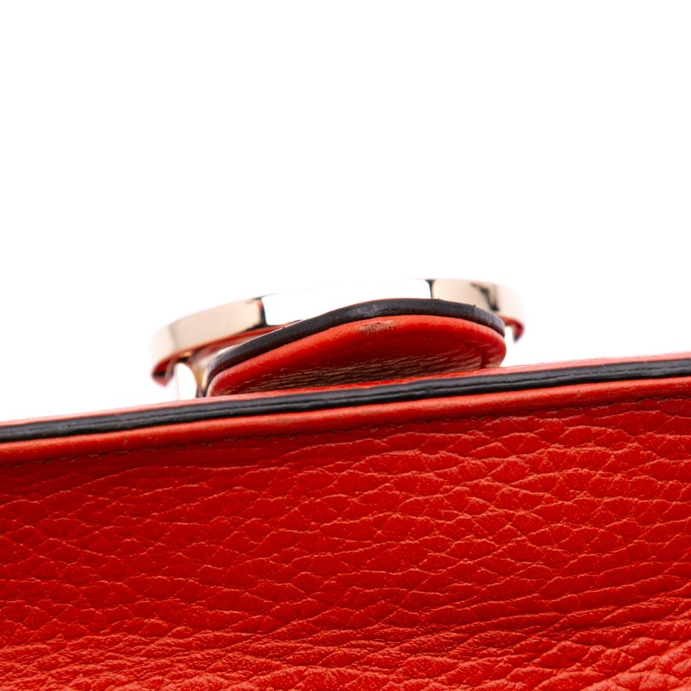 Gucci B Gucci Orange Calf Leather Small Dollar skin Interlocking G Crossbody Italy