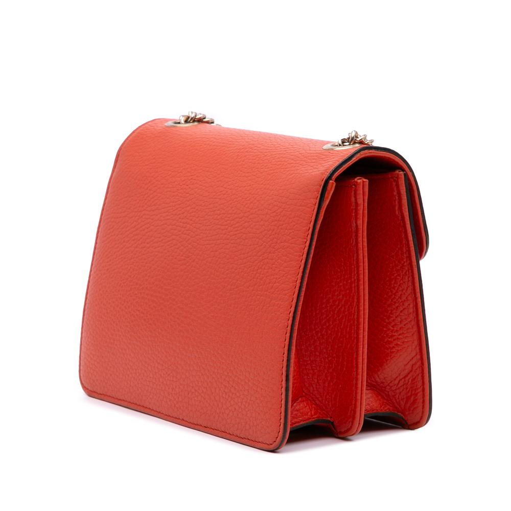 Gucci B Gucci Orange Calf Leather Small Dollar skin Interlocking G Crossbody Italy