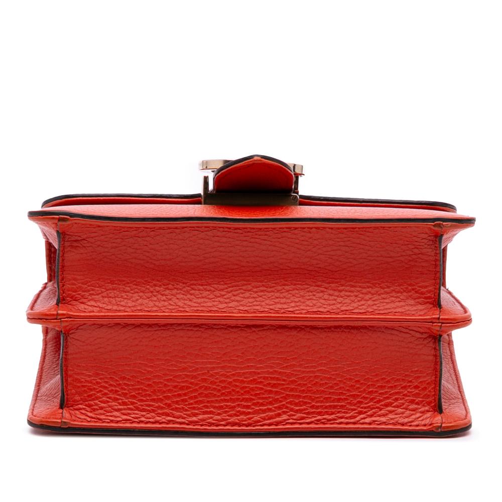 Gucci B Gucci Orange Calf Leather Small Dollar skin Interlocking G Crossbody Italy