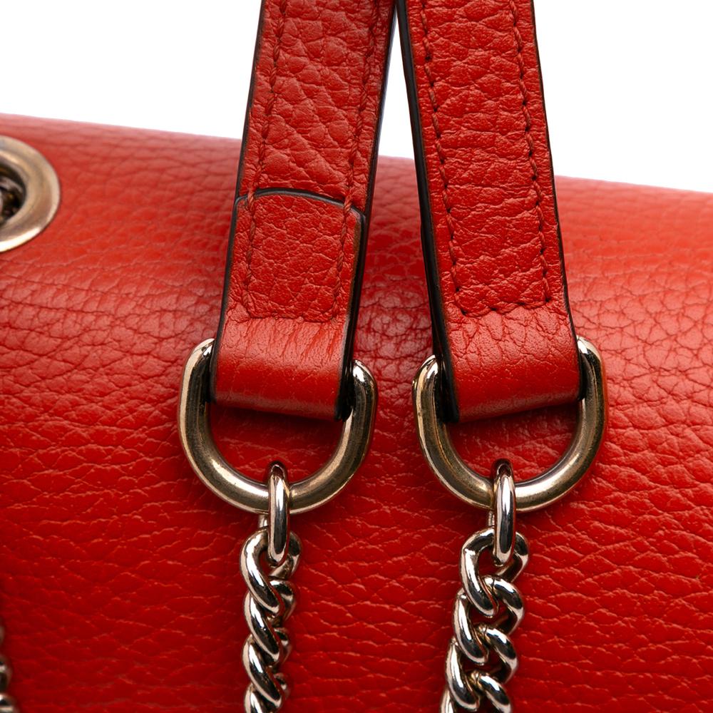 Gucci B Gucci Orange Calf Leather Small Dollar skin Interlocking G Crossbody Italy