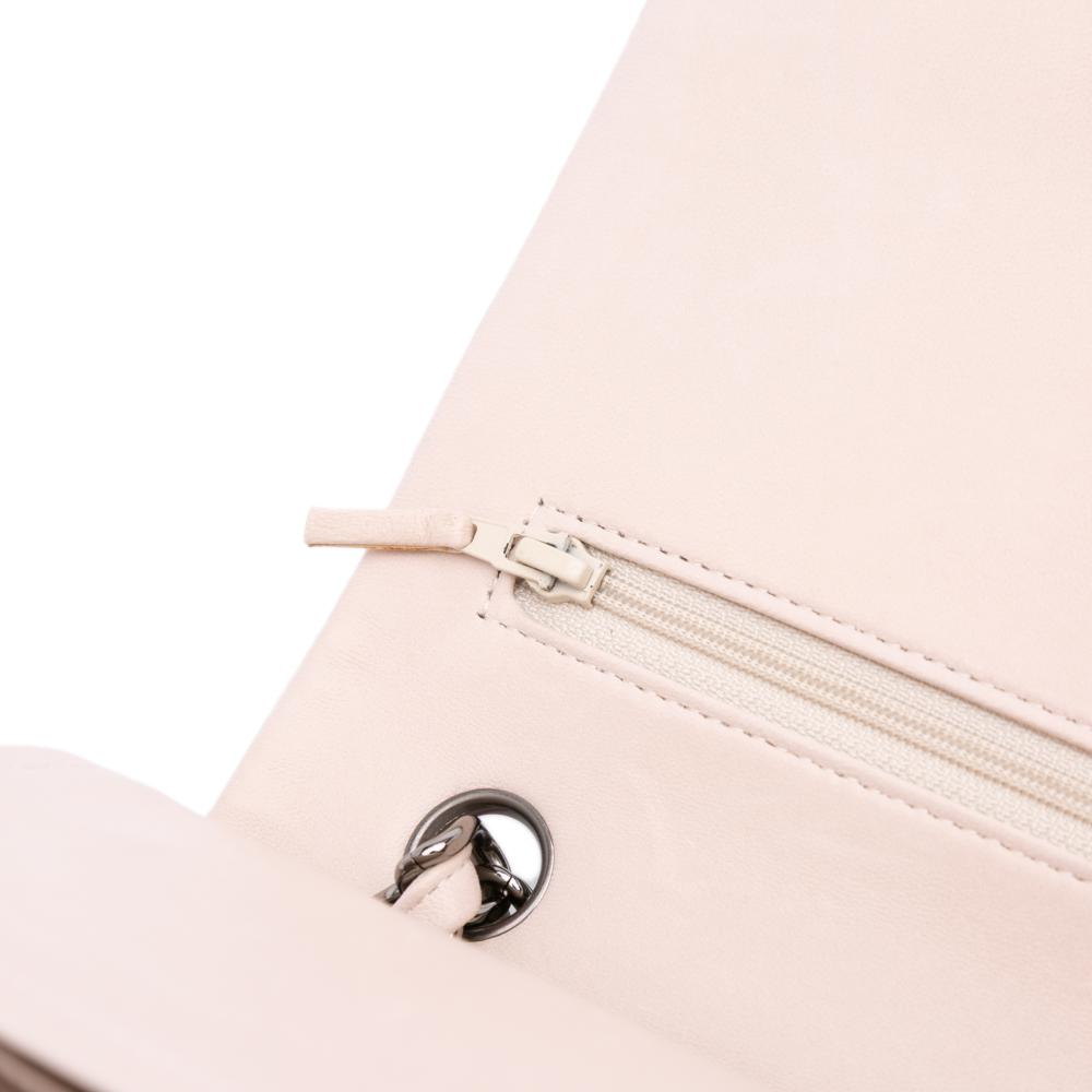 Chanel B Chanel White Ivory Lambskin Leather Leather Jumbo Classic Lambskin Double Flap France