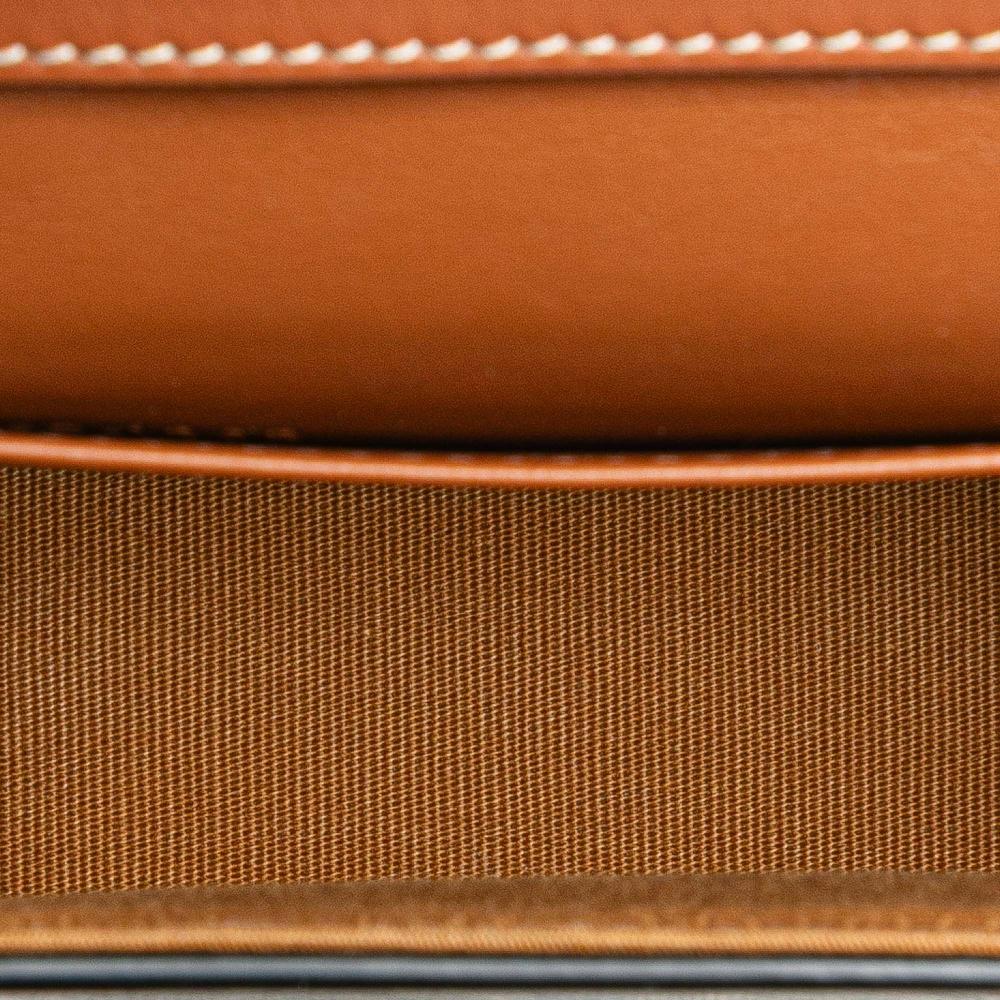 Celine B Celine Brown Dark Brown Coated Canvas Fabric Mini Triomphe Triomphe Crossbody Italy