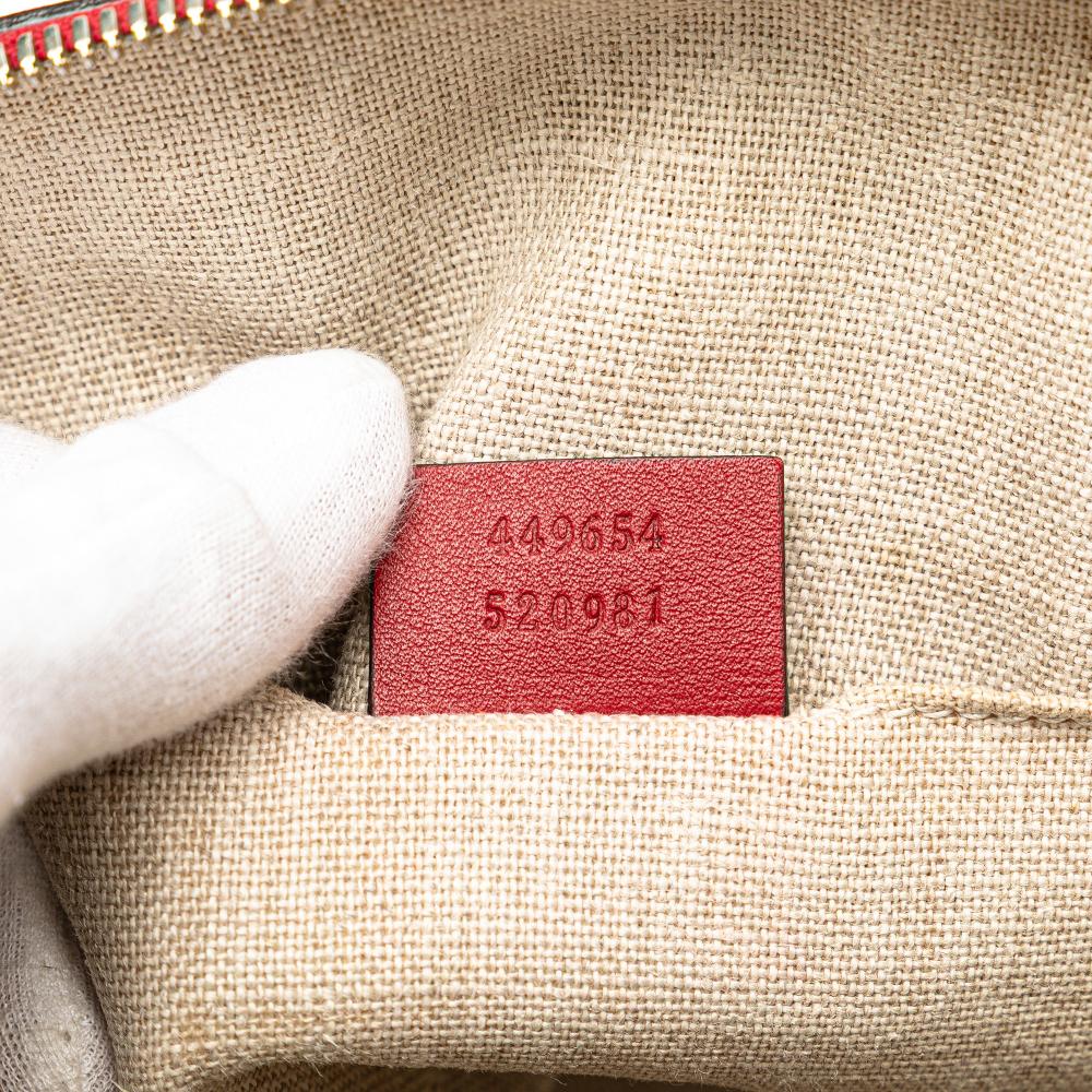 Gucci B Gucci Red Calf Leather Mini Microguccissima Dome Satchel Italy