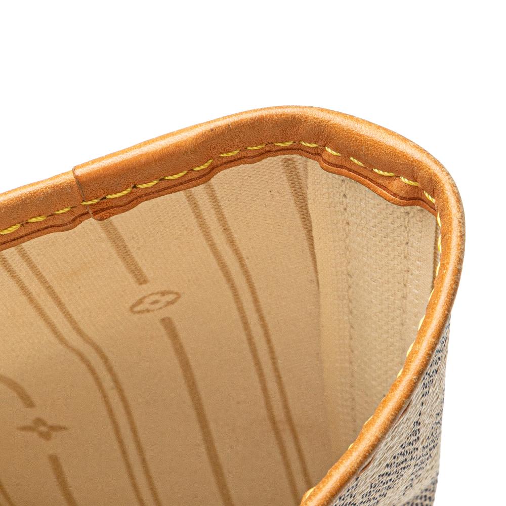 Louis Vuitton B Louis Vuitton White Damier Canvas Fabric Damier Azur Neverfull MM France