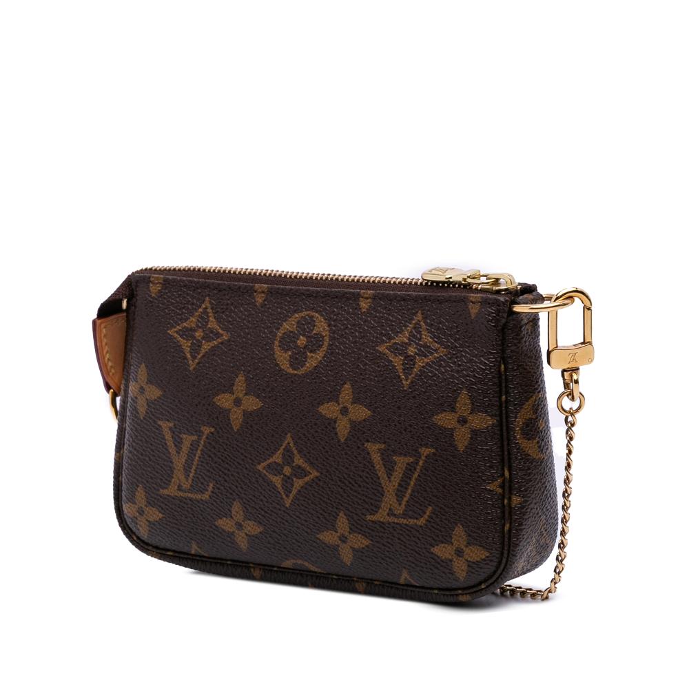 Louis Vuitton AB Louis Vuitton Brown Monogram Canvas Fabric Monogram Mini Pochette Accessoires France