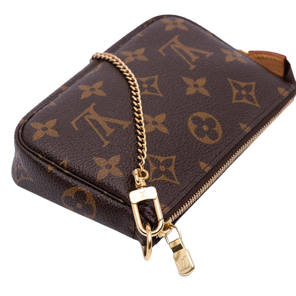 Louis Vuitton AB Louis Vuitton Brown Monogram Canvas Fabric Monogram Mini Pochette Accessoires France