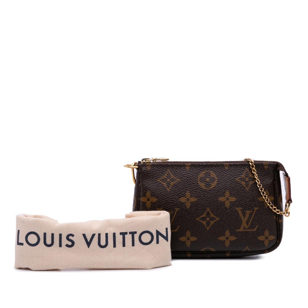 Louis Vuitton AB Louis Vuitton Brown Monogram Canvas Fabric Monogram Mini Pochette Accessoires France