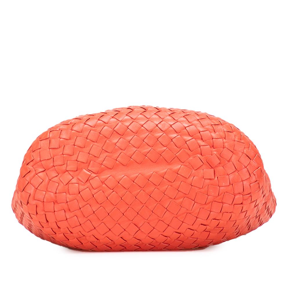 Bottega Veneta B Bottega Veneta Orange Dark Orange Nappa Leather Leather Nappa Intrecciato Bucket Bag Italy