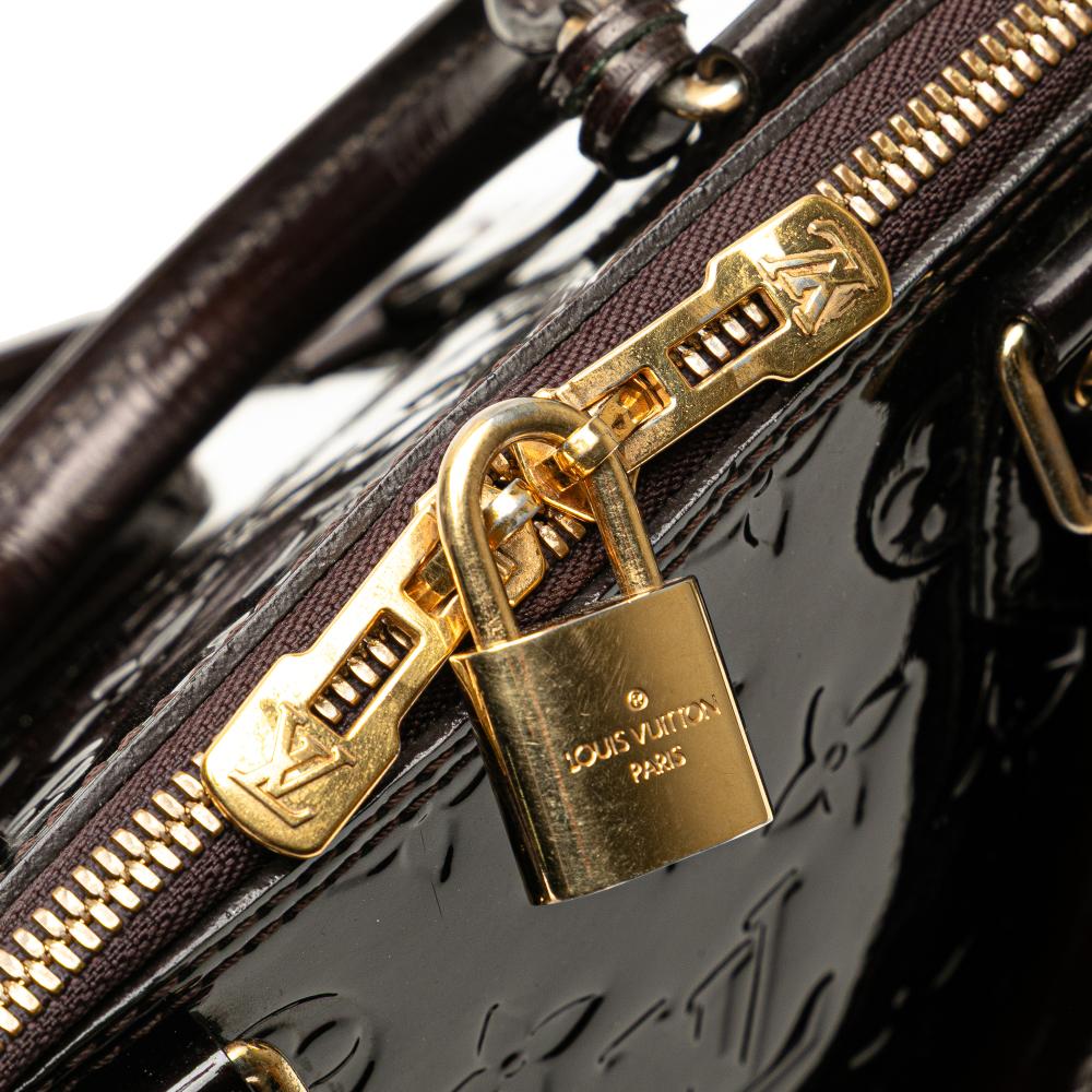 Louis Vuitton B Louis Vuitton Purple Vernis Leather Leather Monogram Vernis Alma PM France