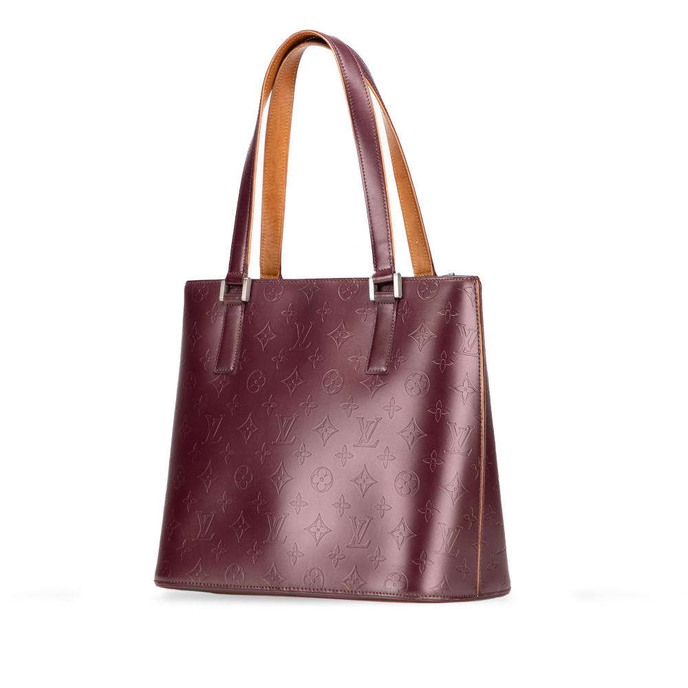 Louis Vuitton B Louis Vuitton Red Burgundy Calf Leather Monogram Mat Stockton Spain