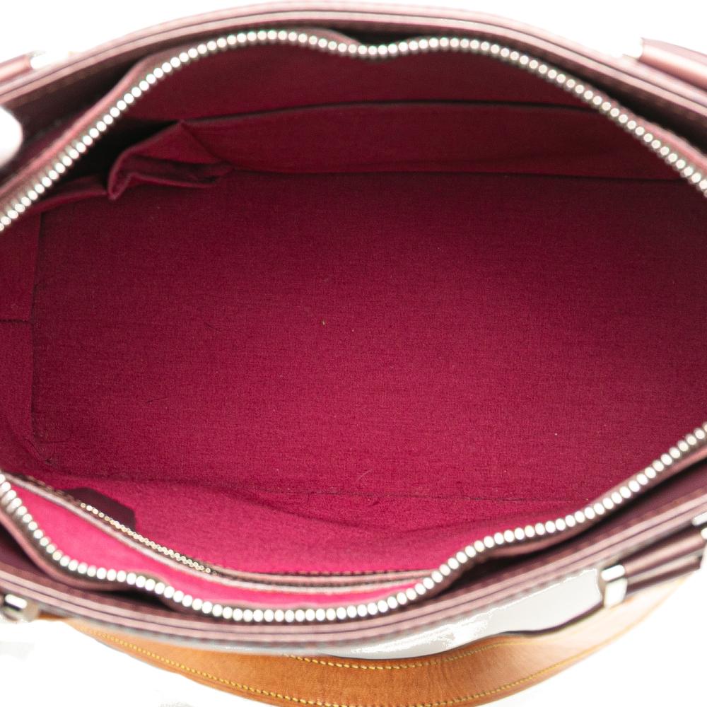 Louis Vuitton B Louis Vuitton Red Burgundy Calf Leather Monogram Mat Stockton Spain