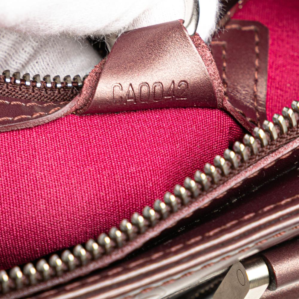 Louis Vuitton B Louis Vuitton Red Burgundy Calf Leather Monogram Mat Stockton Spain