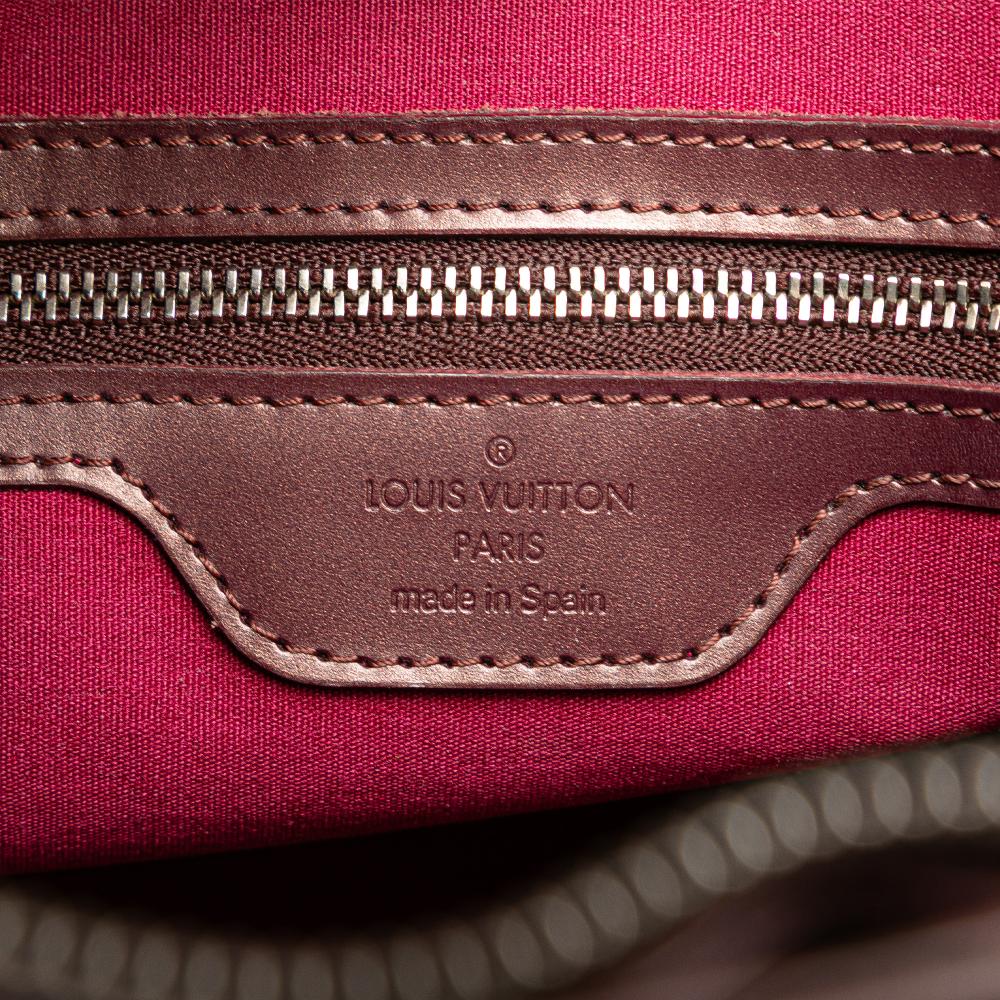Louis Vuitton B Louis Vuitton Red Burgundy Calf Leather Monogram Mat Stockton Spain