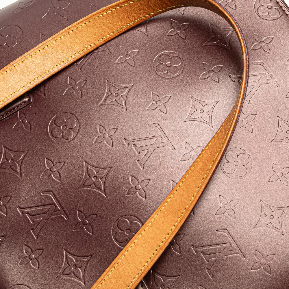 Louis Vuitton B Louis Vuitton Red Burgundy Calf Leather Monogram Mat Stockton Spain