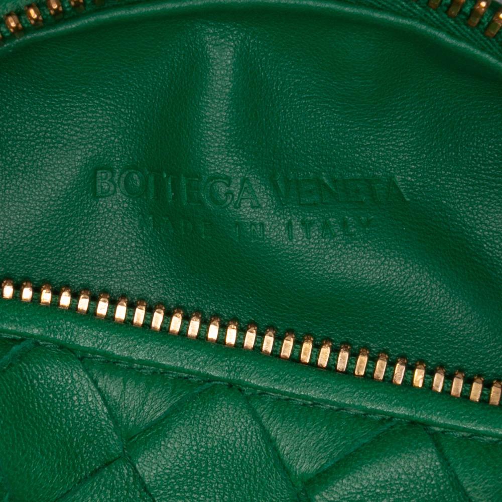 Bottega Veneta AB Bottega Veneta Green Nappa Leather Leather Mini Nappa Intrecciato Jodie Italy