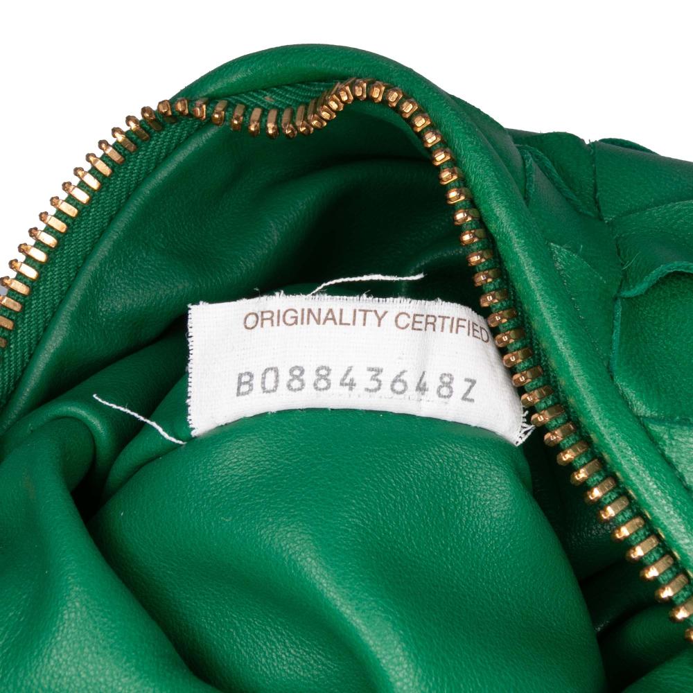 Bottega Veneta AB Bottega Veneta Green Nappa Leather Leather Mini Nappa Intrecciato Jodie Italy