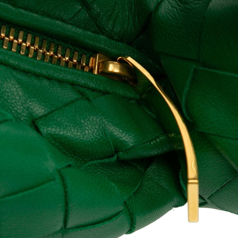 Bottega Veneta AB Bottega Veneta Green Nappa Leather Leather Mini Nappa Intrecciato Jodie Italy