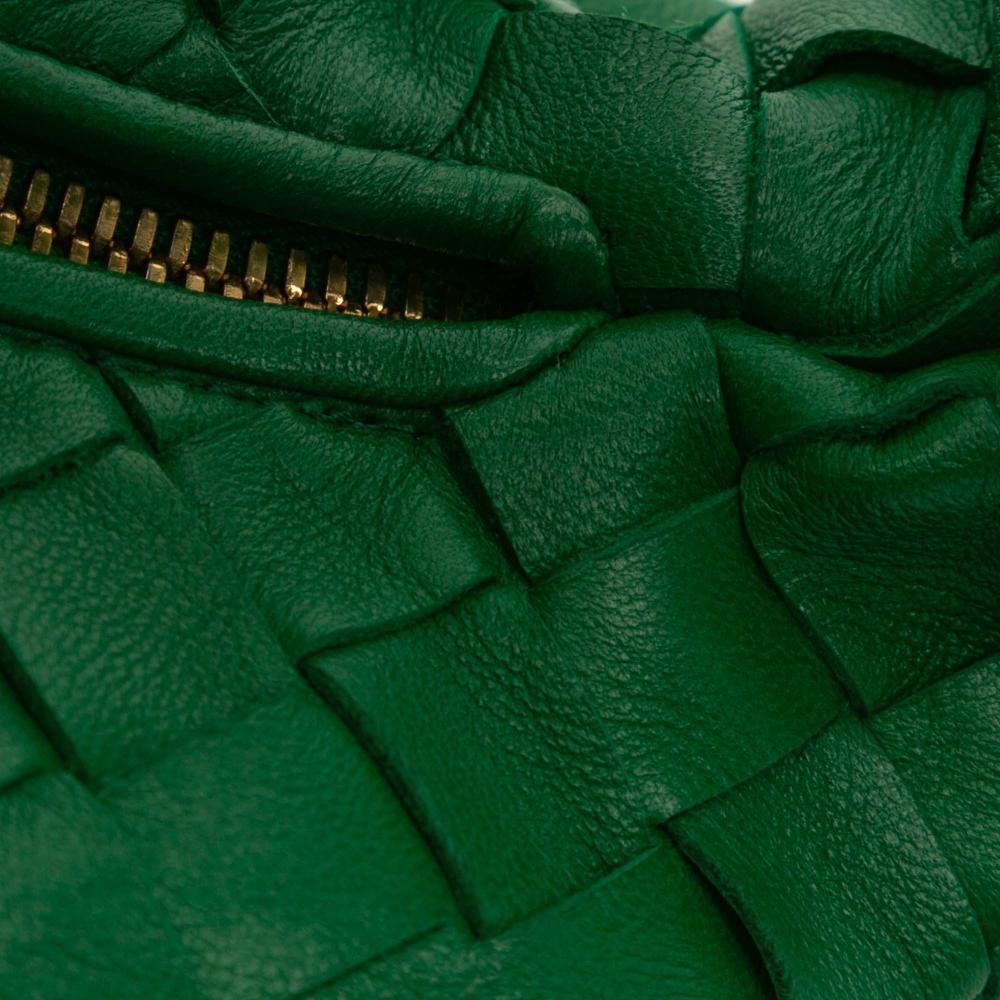 Bottega Veneta AB Bottega Veneta Green Nappa Leather Leather Mini Nappa Intrecciato Jodie Italy