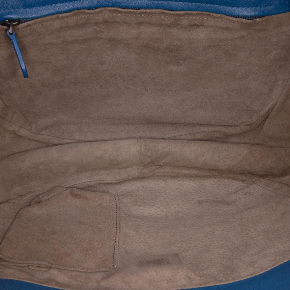 Bottega Veneta B Bottega Veneta Blue Nappa Leather Leather Nappa Intrecciato Flap Crossbody Italy