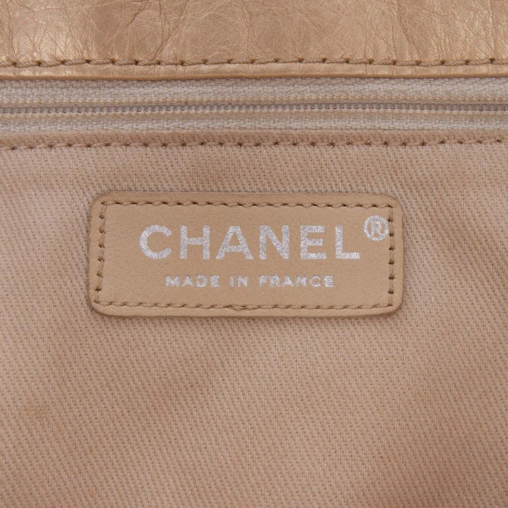 Chanel B Chanel Gold Calf Leather Distressed skin Shopping In Moscow Tote France