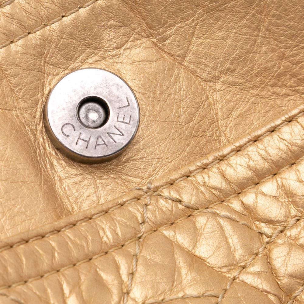 Chanel B Chanel Gold Calf Leather Distressed skin Shopping In Moscow Tote France