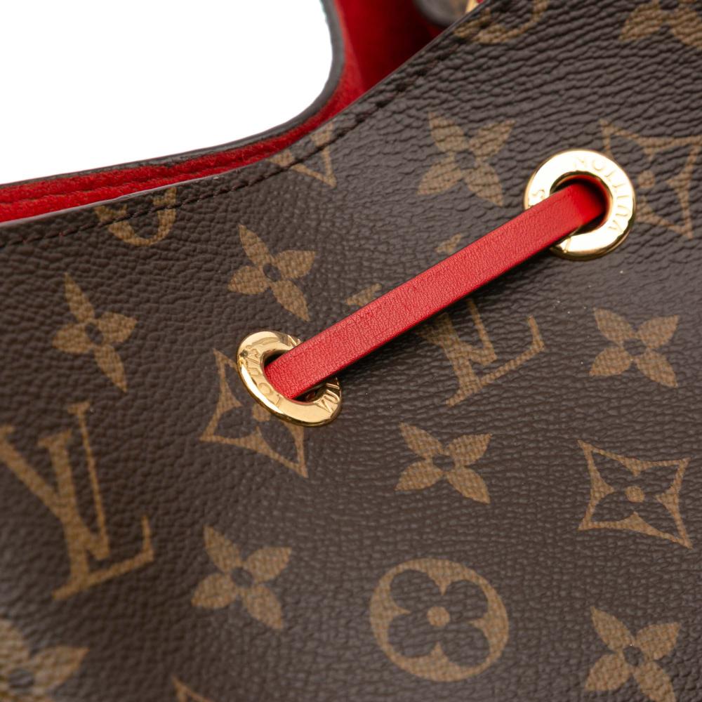 Louis Vuitton B Louis Vuitton Brown with Red Monogram Canvas Canvas Monogram Neonoe MM France
