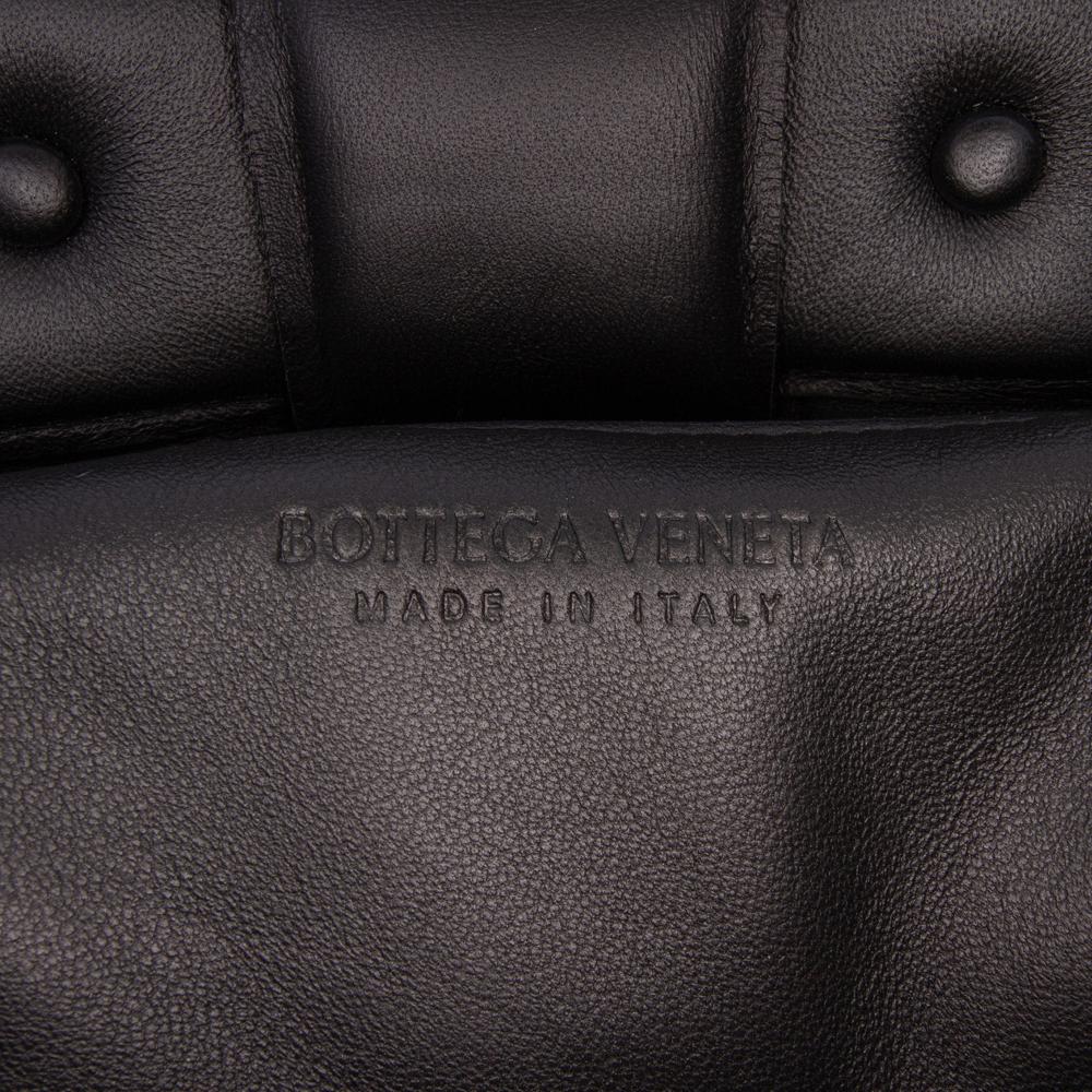 Bottega Veneta B Bottega Veneta Black Nappa Leather Leather Nappa Intrecciato Padded Chain Cassette Satchel Italy