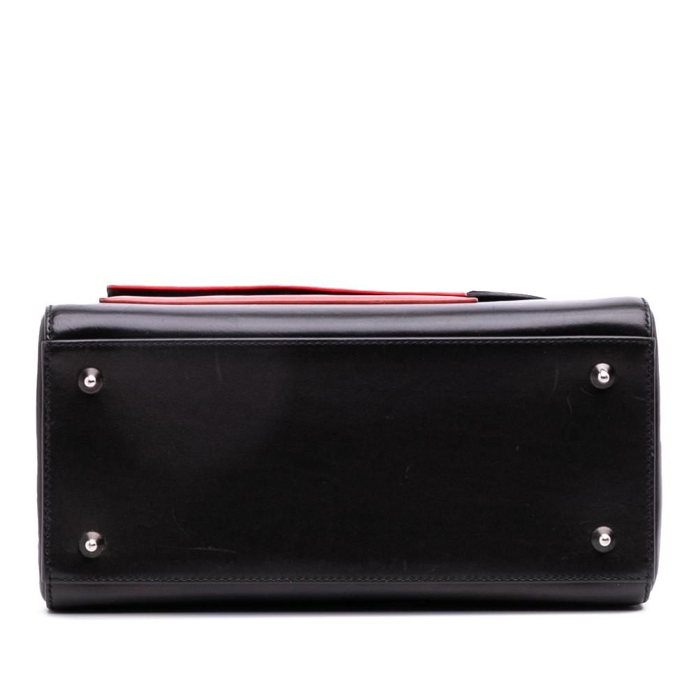 Christian Dior B Dior Black Calf Leather Medium skin Pockets Lady Dior Italy