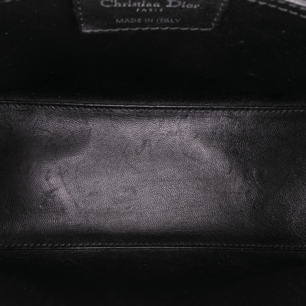 Christian Dior B Dior Black Calf Leather Medium skin Pockets Lady Dior Italy