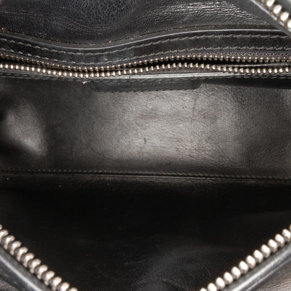 Christian Dior B Dior Black Calf Leather Medium skin Patch Embellished Lady Dior Italy